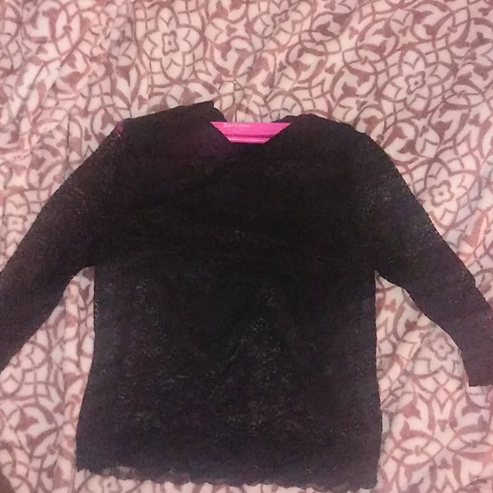 Female Lace Black Sweater